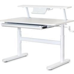 Дитячий стіл ErgoKids TH-210 White з поличкою